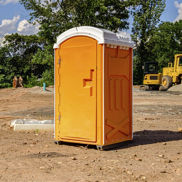 how often are the porta potties cleaned and serviced during a rental period in Chilton